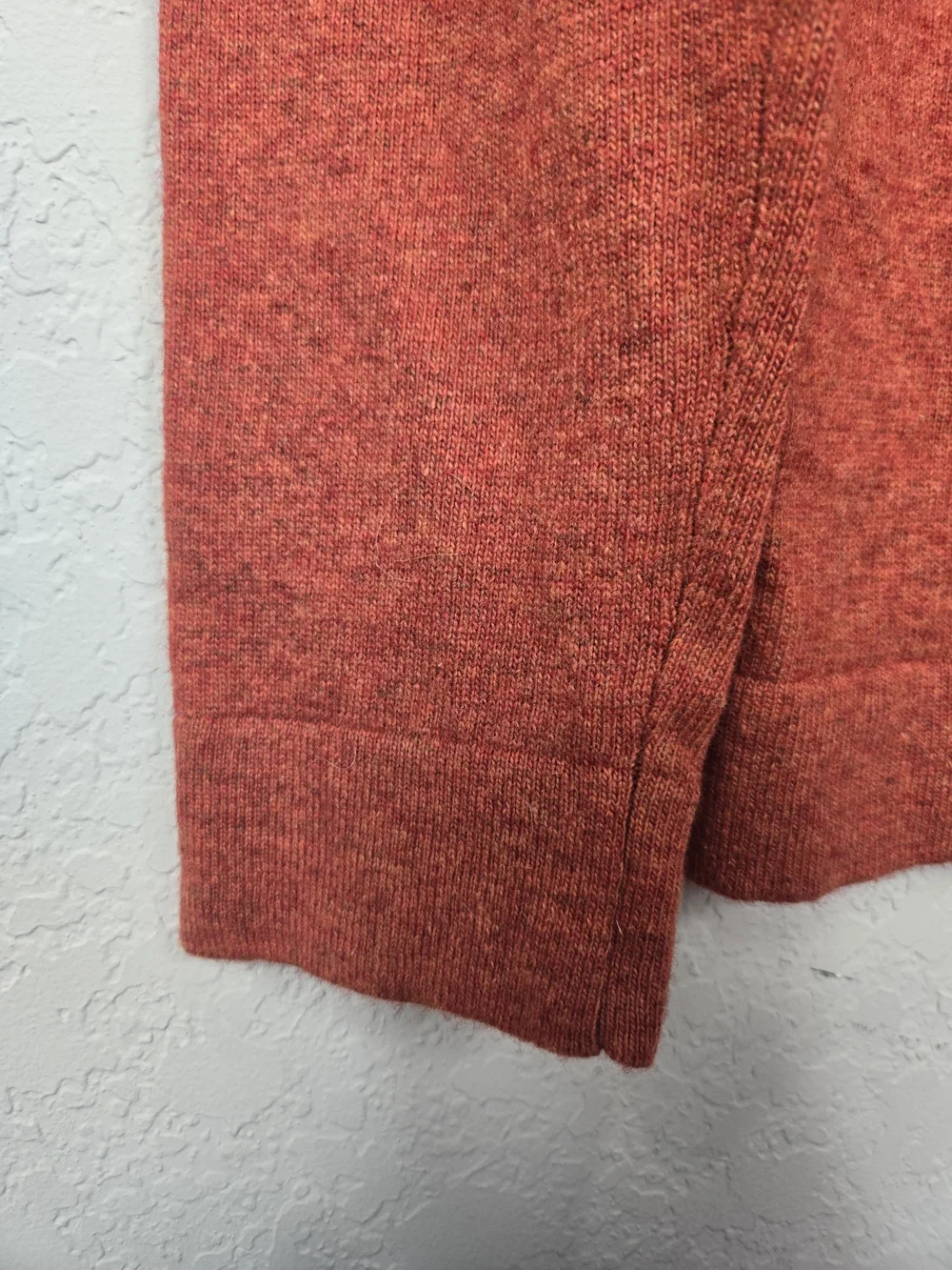 J.Crew Teddie Merino Wool Blend Sweater Rust Orange Heather Crewneck Size Small